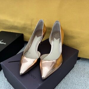 Brian Atwood metallic heels